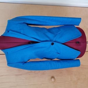 J Crew blue linen jacket